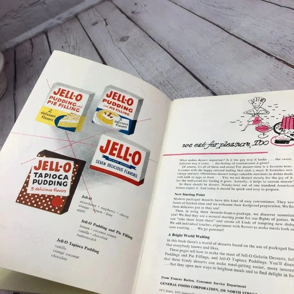 vintage Jell-O cookbooks 1950s
